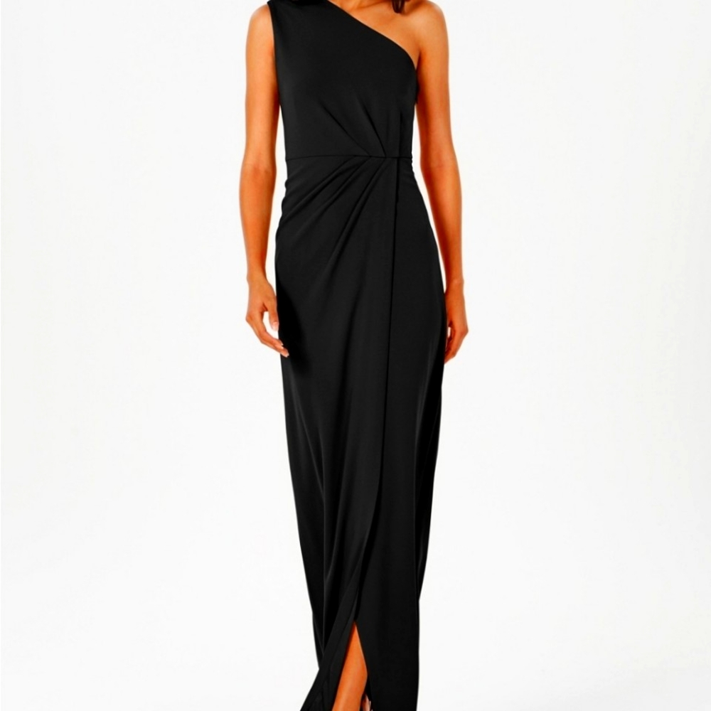 Calvin Klein: Draped One-Shoulder Gown